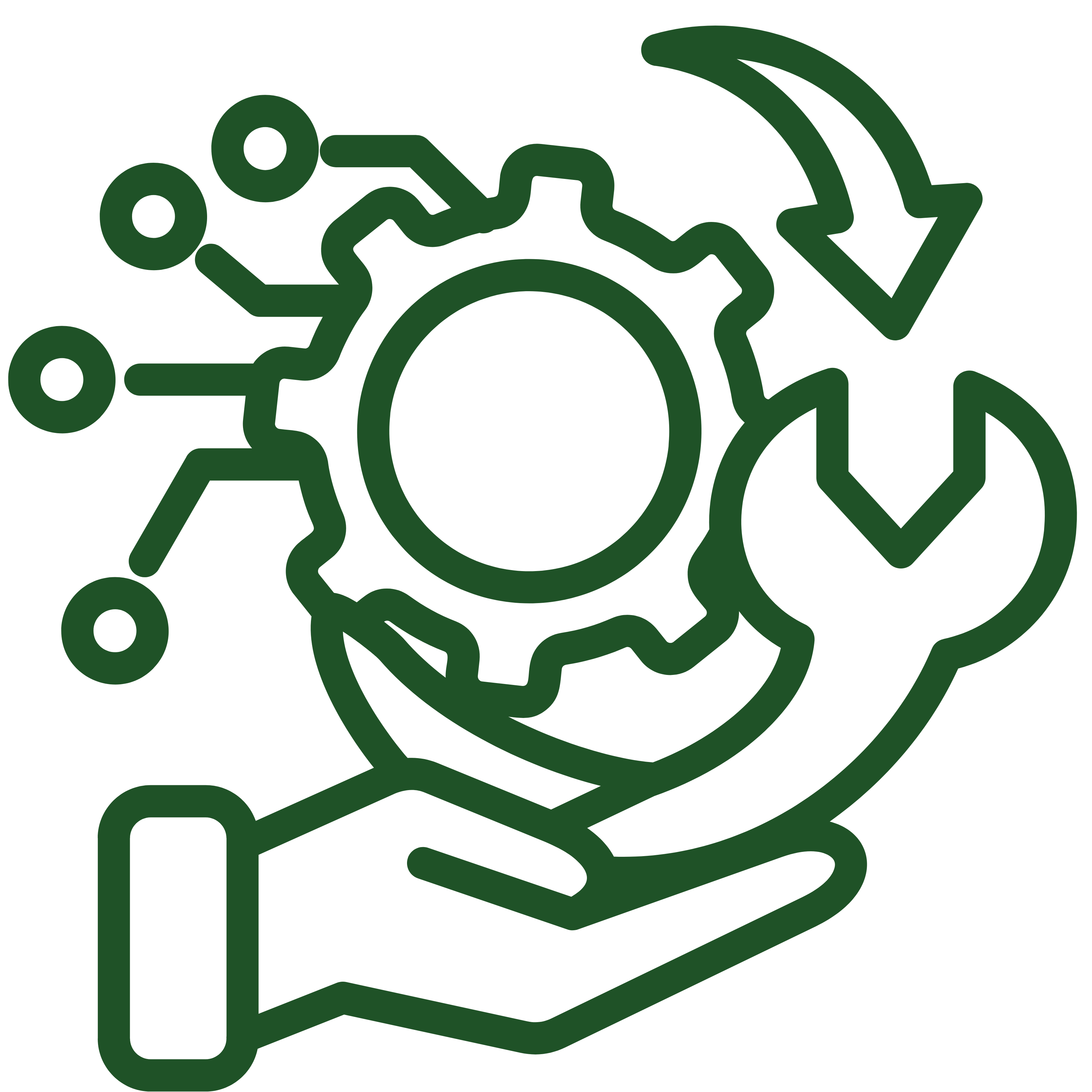 Low carbon industrial solution icon
